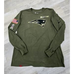 Nike NFL On-Field New England Patriots Salute To Service L/S Shirt Men's Medium